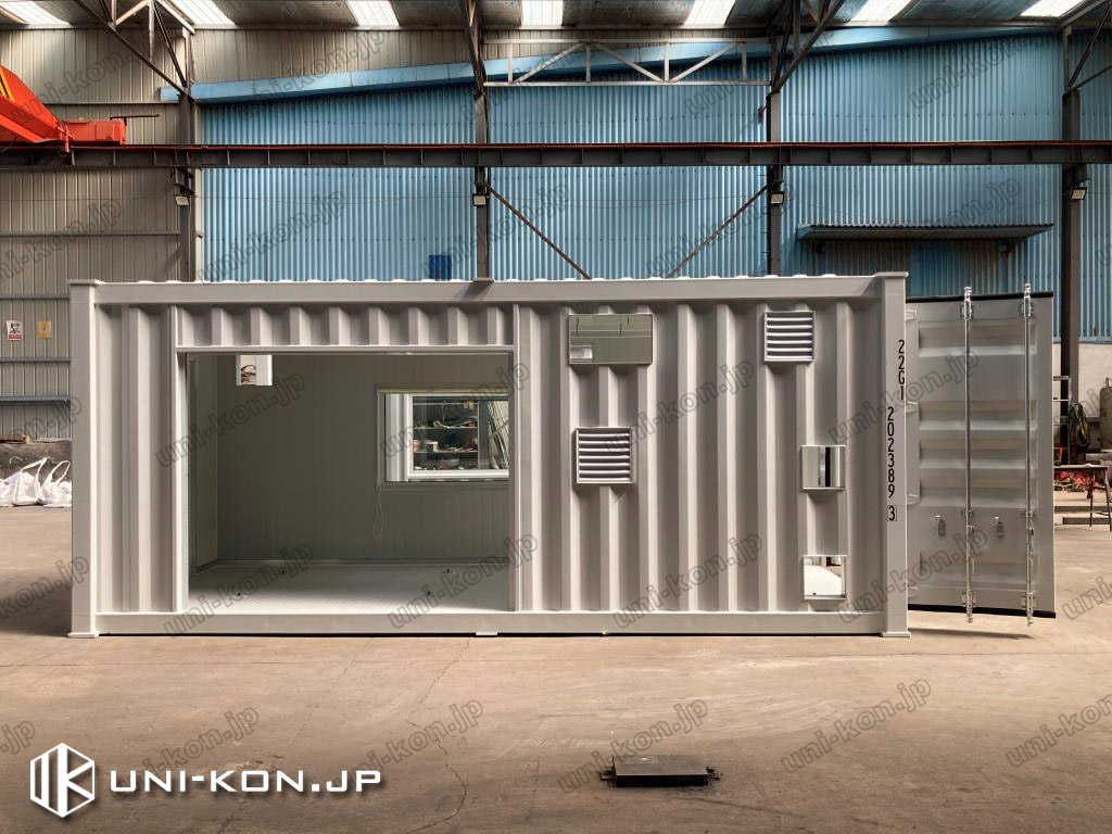 発電設備搭載用コンテナハウス外部7