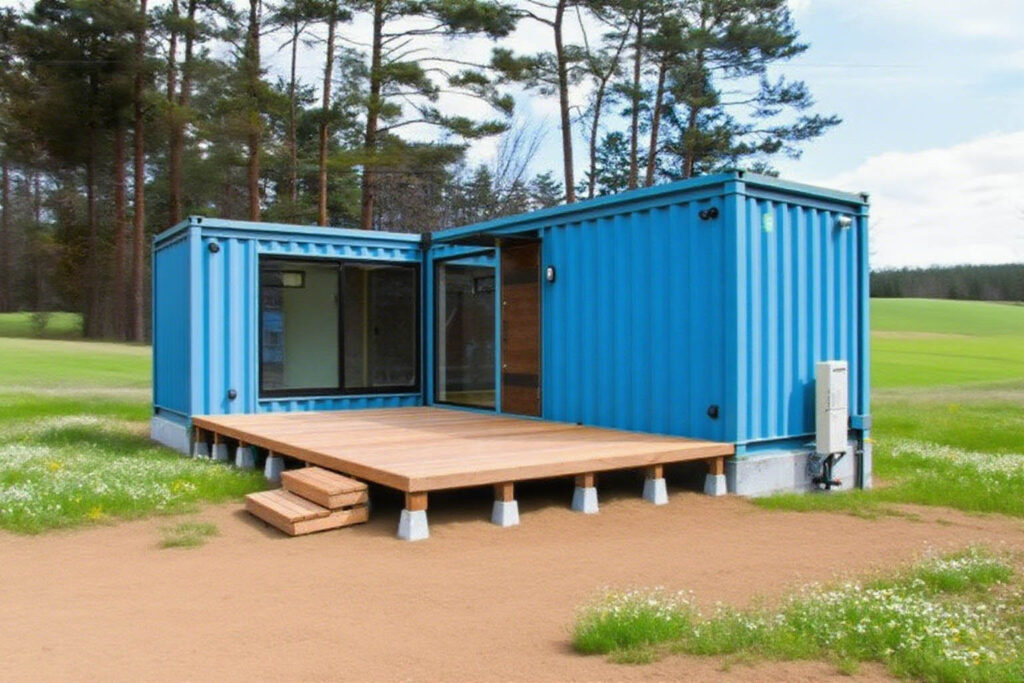 山梨県コンテナハウス・コンテナ民泊・ホテル完成竣工効果（宿泊棟B）