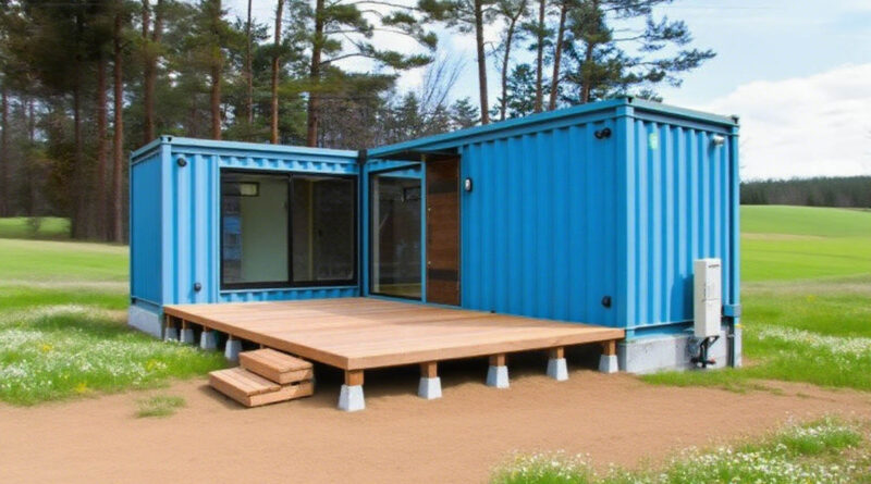 山梨県コンテナハウス・コンテナ民泊・ホテル完成竣工効果（宿泊棟B）