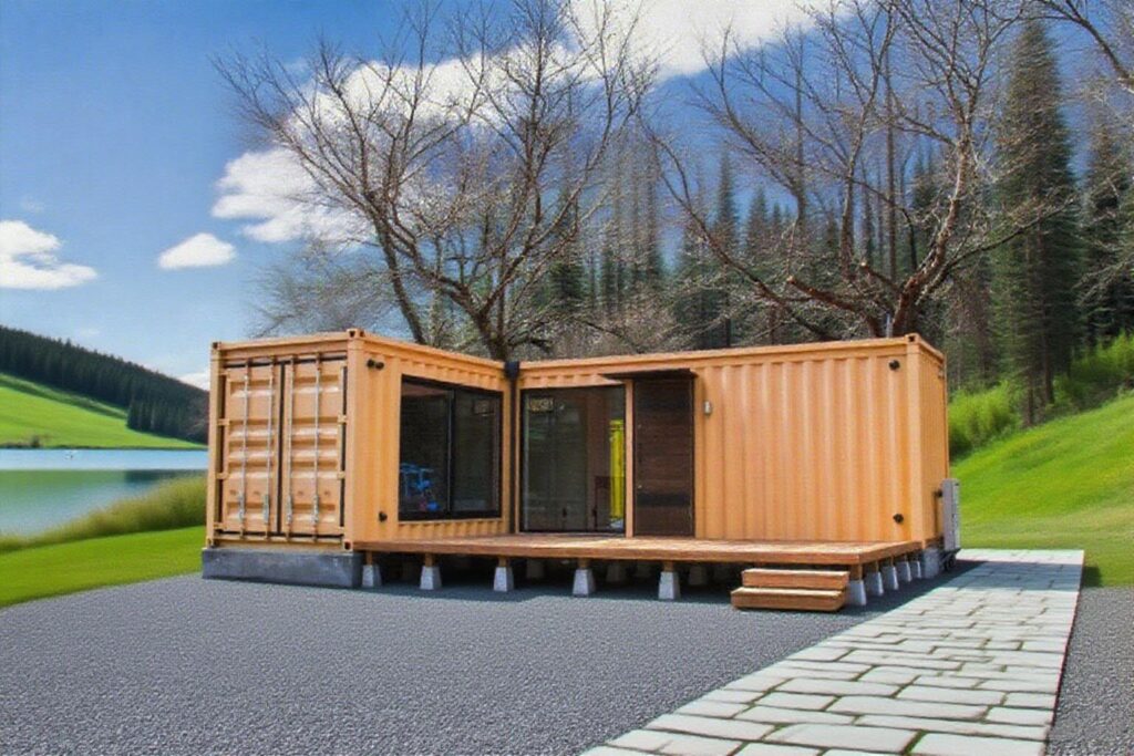山梨県コンテナハウス・コンテナ民泊・ホテル完成竣工効果（宿泊棟C）