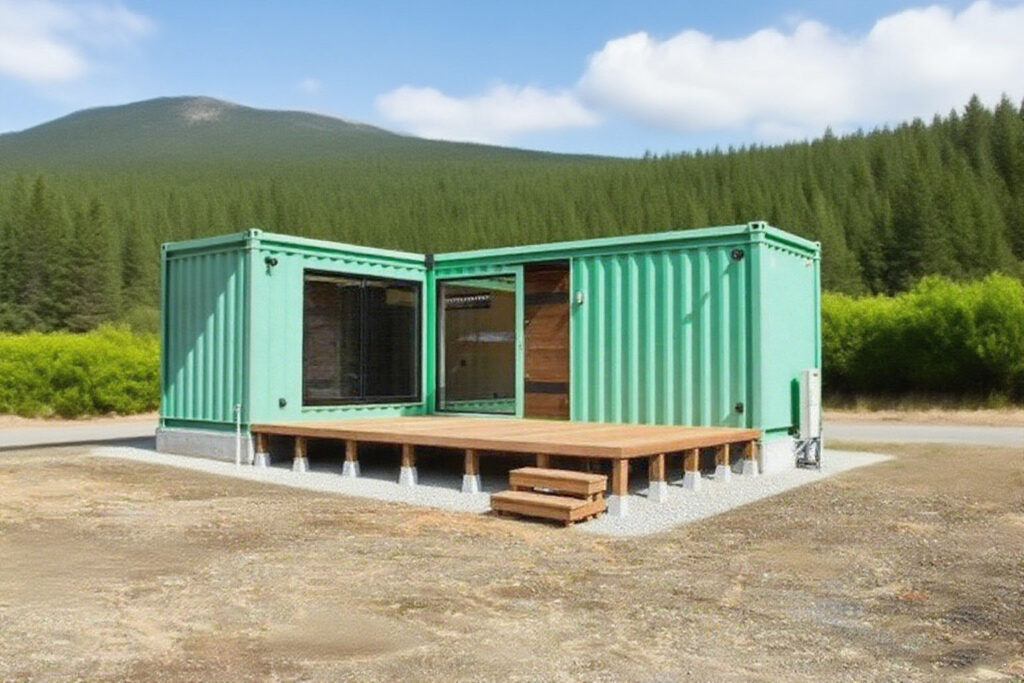 山梨県コンテナハウス・コンテナ民泊・ホテル完成竣工効果（宿泊棟A）