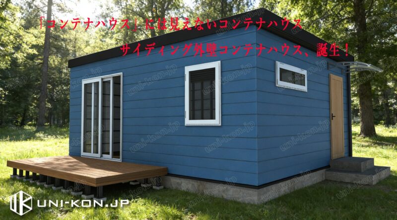 コンテナには見えない、サイディング外壁コンテナハウス、日本の外壁構造に完全対応